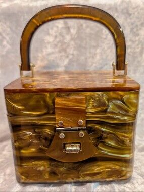 Vintage Lucite Box Handbag Marshall Field & Co
